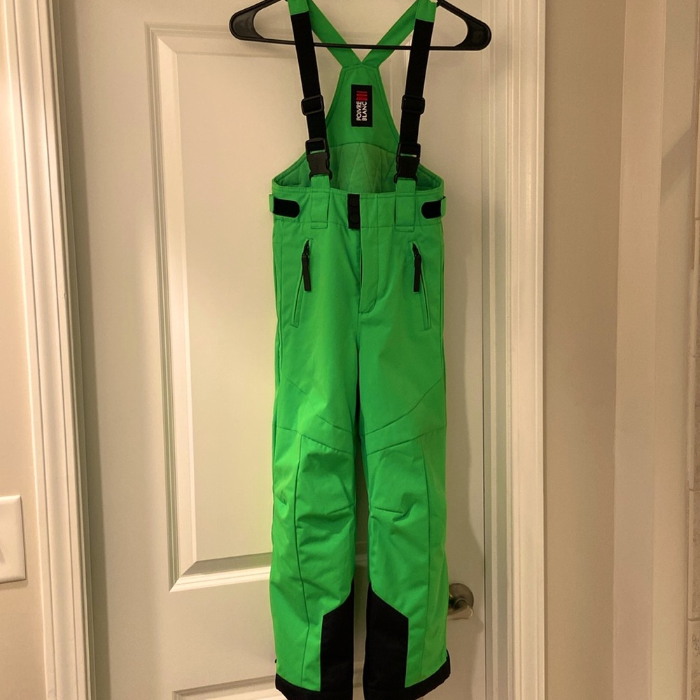 Kids Green Snow Bib by Poivre Blanc